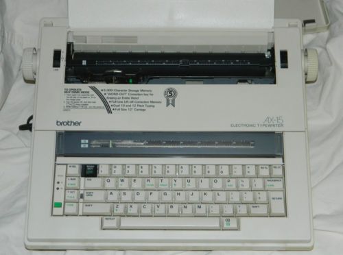Brother Electronic Typewriter Model # AX-15 with Keyboard Cover