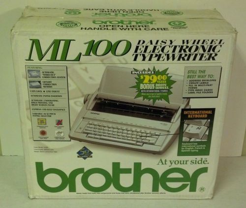 Brother ml-100 daisy wheel electronic typewriter english spanish french more! for sale