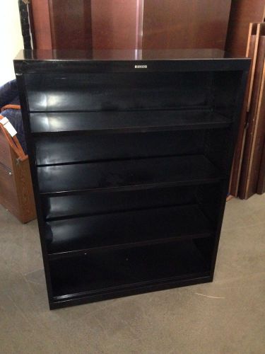 ***heavy duty metal bookcase by anderson hickey co in black color*** for sale