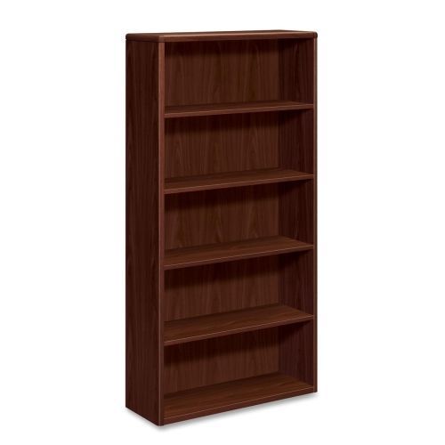 10700 series wood bookcase, five-shelf, 36w x 13-1/8d x 71h, mahogany for sale
