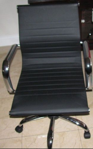 New! techni mobili task chrome chair black for sale