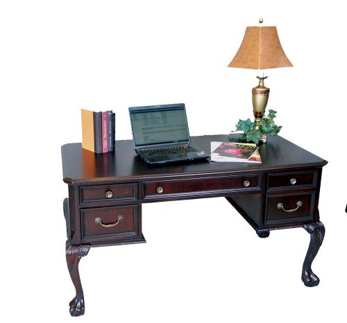 Dark cherry chippendale writing table for sale