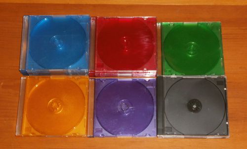 CD JEWEL CASES lot of 30 used most vg condition 26 slim colors +4 standard size