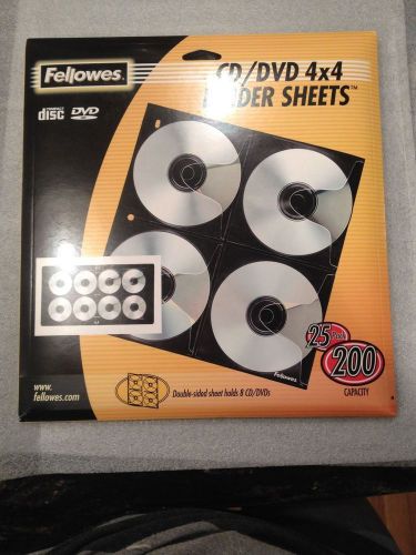 Fellowes CD/DVD 4x4 Binder Sheets