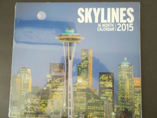 2015 16 Month &#034;Skylines&#034; 11&#034;x 12&#034; Closed Wall Calendar NEW &amp; SEALED