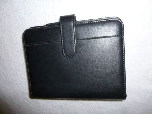 Franklin covey usa .75&#034; ring black zip planner binder simulated leather 7x5.5&#034; for sale