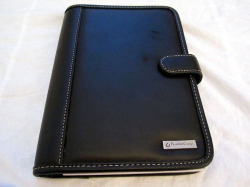 Franklin Covey Classic Black Planner Organizer w/ Spiral Notebook + Notepad NICE
