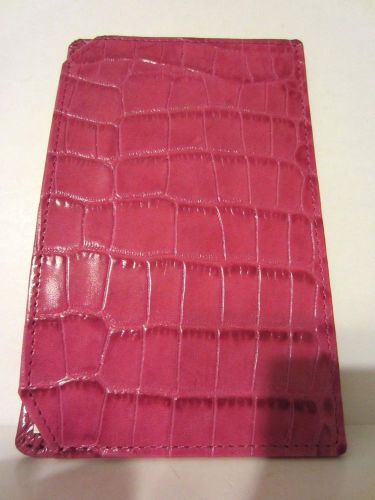Graphic image pink crocodile print leather jotter pocket size new original box n for sale