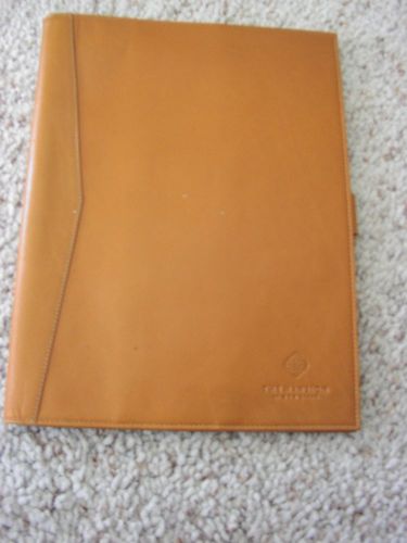 THE MANSION OF MGM GRAND TAN LEATHER BUSINESS PLANNER ORGANIZER BINDER FOLDER