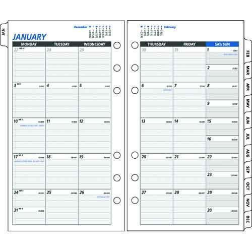 At-A-Glance Day Runner 3-3/4&#039;&#039; x 6-3/4&#039;&#039; Tabbed Month In View Dated 1 Year