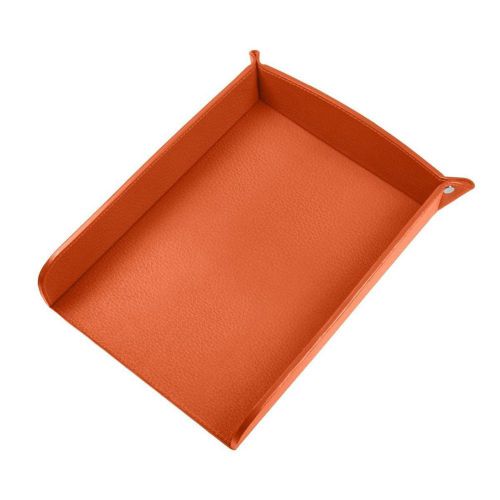 Lucrin - a5 paper leather holder - granulated cow leather - orange for sale