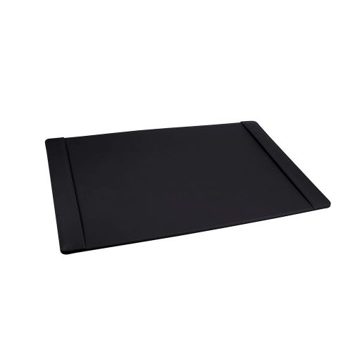 LUCRIN - Leather Desk Pad 2 sections - Smooth Cow Leather - Black