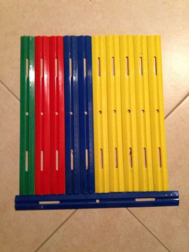LOT X 11 12&#034; Plastic Rulers Office School Work Colors Blue, Yellow, Green, Red