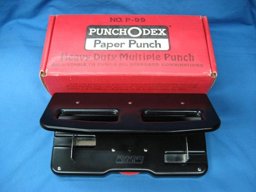 Rolodex heavy duty punchodex p-99 paper punch in box multiple punch for sale