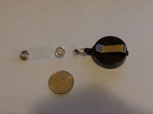ID BADGE HOLDER CLIP WITH RETRACTABLE REEL AND STRAP US SELLER