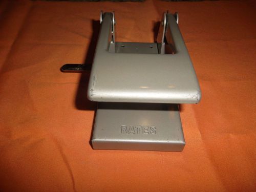 VINTAGE BATES TWO HOLE PAPER PUNCH PERFORATOR MODEL 2 MADE IN NEW JERSEY