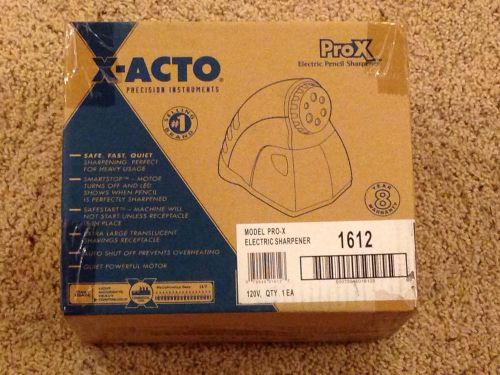 X-acto prox electric pencil sharpener with smartstop, gray and black -new in box for sale