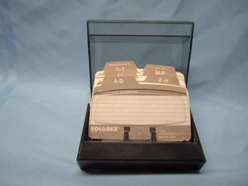 Petite Rolodex Model S-300C Small Business Cards Desk File Vintage Box Organizer
