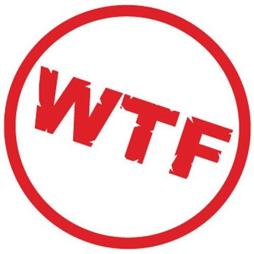 Sarcastic Rubber Stamp - WTF! Express Yourself! A BIG Red WTF!