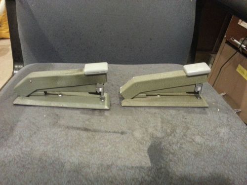 Rare 2 vintage bostitch silver stapler mad men style for sale
