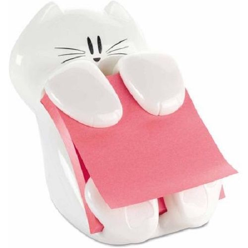 Post-it pop-up note dispenser cat shape, 3&#034; x 3&#034;, white for sale