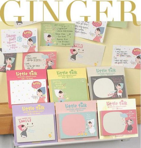 Little Talk Ver.1 Girl Post It Bookmark Marker Memo Flags Index Tab Sticky Notes