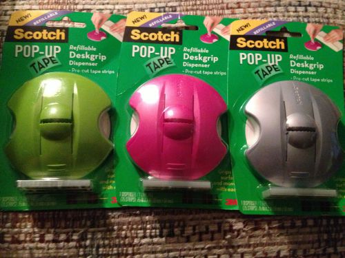 3m scotch pop up tape dispenser refillable lot of 3 new for sale