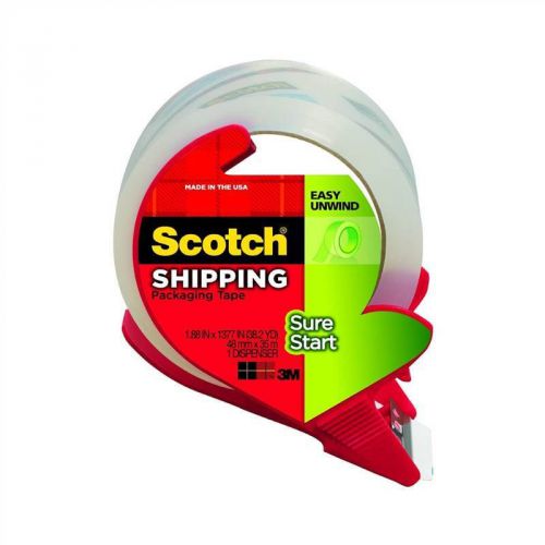 3m scotch sure start shipping packaging tape/disp 1.88&#034; x 38 yds 3450s-rd for sale