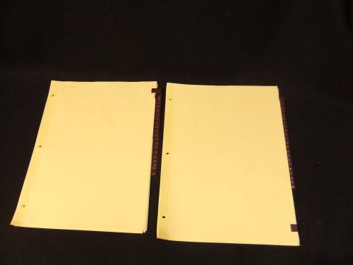 Numbered Index Tabs for 3-ring binder - 2 sets