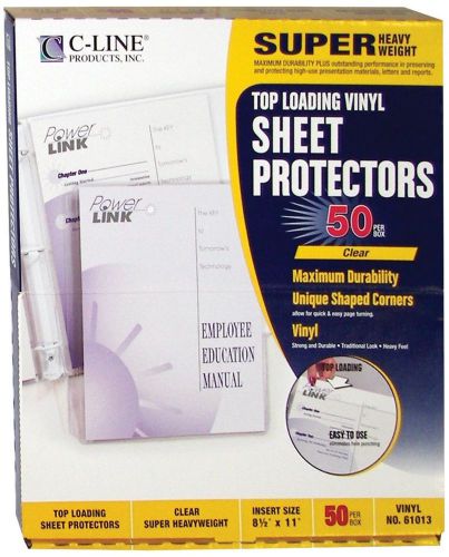 Top Loading Per Heavyweight Vinyl Sheet Protectors Non Glare 8.5 X 11 Clear