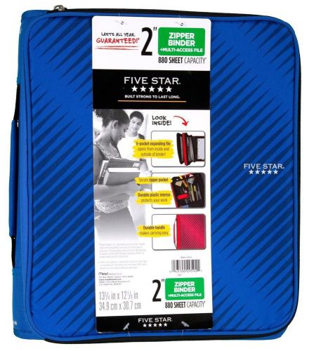 Zippered Binder Multi Access File 2-Inch Capacity 6Pocket Expanding Files School