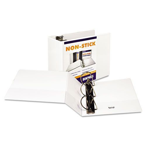 Nonstick d-ring view binder, 11 x 8-1/2, 5&#034; capacity, white for sale