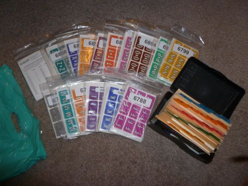 Colwell Self Adhesive Alphabetic Alpha Color Coded Labels A- Z + Storage Box