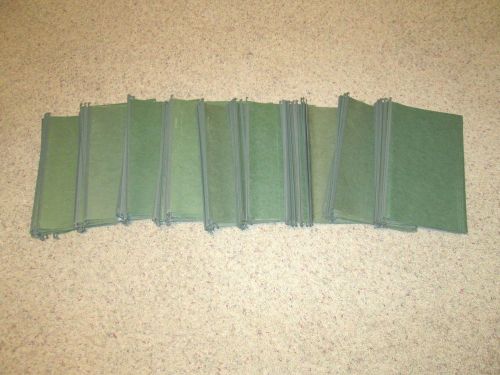 Lot of 130 used legal size hanging green folders no tabs vertiflex for sale