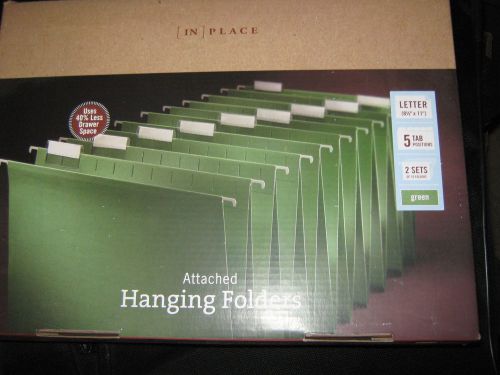 2 Sets of 10  Hanging Accordian-Style File Folders Letter Size  20 Total