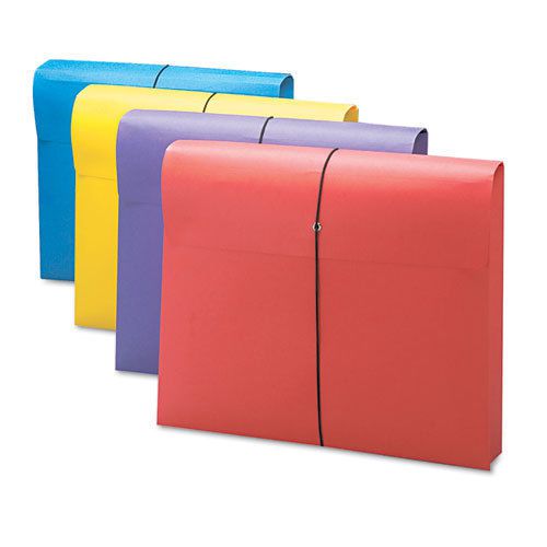 2&#034; accordion expansion antimicrobial file wallet, letter, four colors, 4/pack for sale