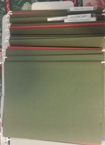 52 Pendaflex Hanging File Folders ~ Letter 8.5 x 11 ~ Mostly Green