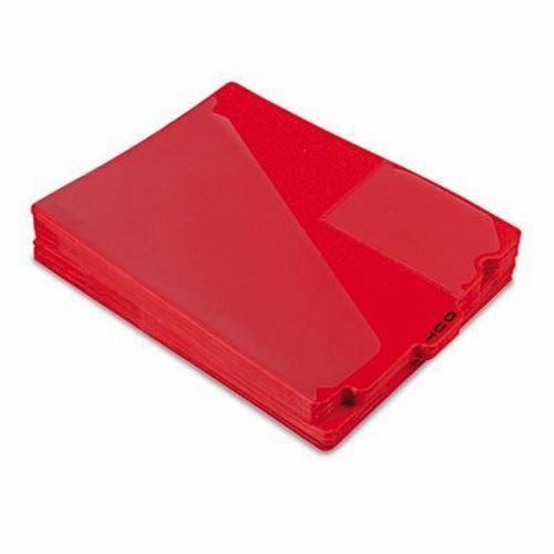 Pendaflex Out Guides, Center &#034;OUT&#034; Tab, Vinyl, Letter, Red, 50/Box (PFX13541)