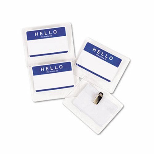 C-line Badge Holder Kits, Top Load, 3 x 4, White, Clip Style, 96/Box (CLI95596)