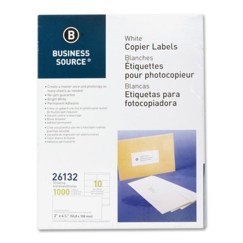 LOT OF 3 Business Source White Copier Mailing Label -2&#034;Wx4.25&#034;L -1000/Pk