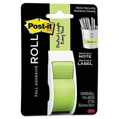 Post-It Full Adhesive Roll 1 Inch X 400 Inch-Green 051141354545