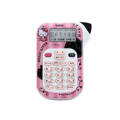 BROTHER PT-190KB Label Writer P-Touch 190 Hello Kitty Design rubber keyboard