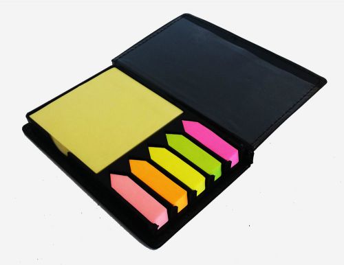 MEMO STICKY NOTES IN LEATHER CASE