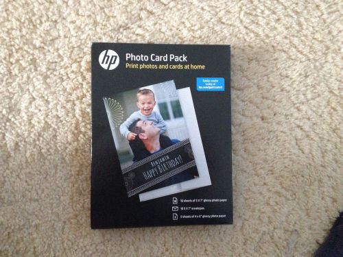 HP PHOTO CARD PACK Sheets &amp; Envelopes BRAND NEW! UNOPENED! NEVER USED!