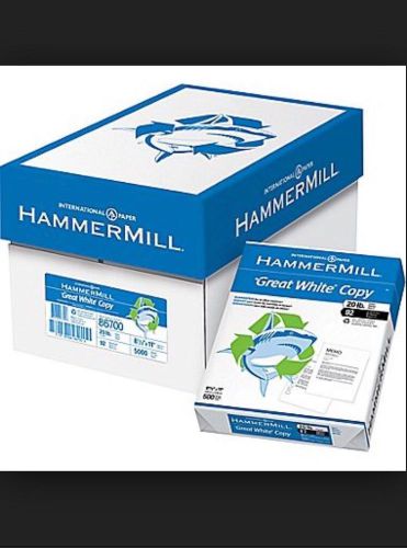 Hammermill Great White 30% Recycled Copy Paper, Letter, 20lb, 92-Bright, 5,000ct