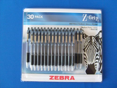 Zebra  Z-Grip Retractable Ballpoint Pen, Black Ink, Medium 1.0mm  - 30/Pack  ?
