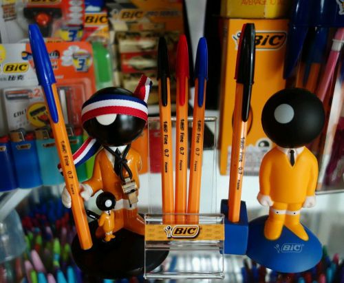 3 French Bic Orange Pens (1995) Super Rare and Most Collectibles