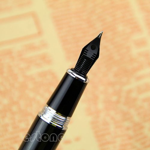 Vintage Black And Silver Nib M Fountain Pen Comforts Hand Writing Gifts