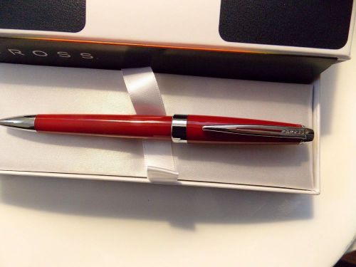 A. T. Cross Aventura Ball Point Pen done in Fire Engine Red NIB