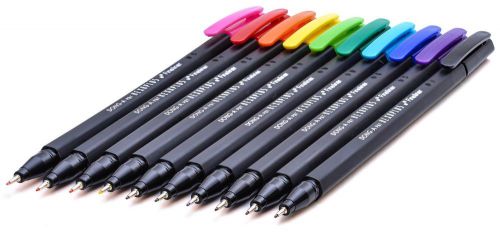 Dong-A P&amp;T Hexaplus Fineliner Pens 0.4mm 10 Color Set